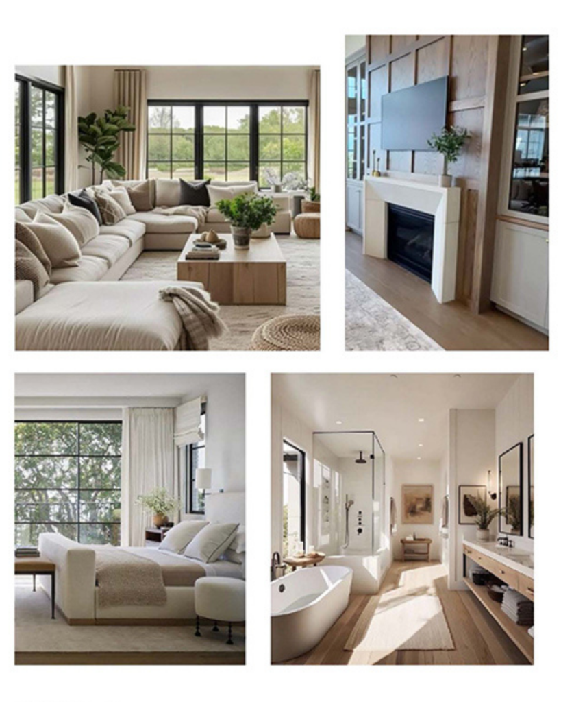 Living room, bedroom, bathroom, and fireplace interiors at 1900 Altura Drive in Corona del Mar listed by Kevin Kanda.